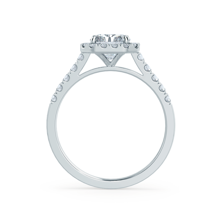 1.2 CT Radiant Halo & Pave Lab Grown Diamond Engagement Ring