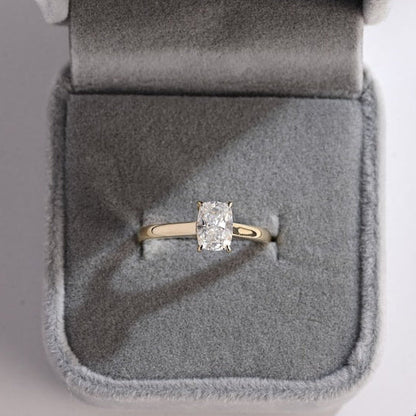Stunning 1.5 - 2.5 CT Cushion Moissanite Engagement Ring with Hidden Halo Design 4