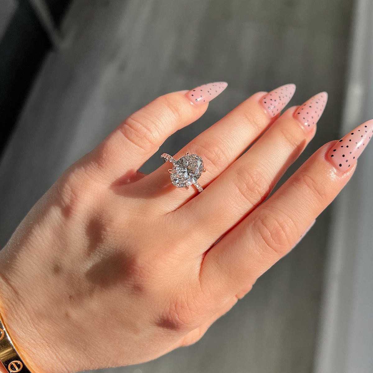 Stunning 3.50 CT Oval Moissanite Engagement Ring with Hidden Halo & Pave Design 3