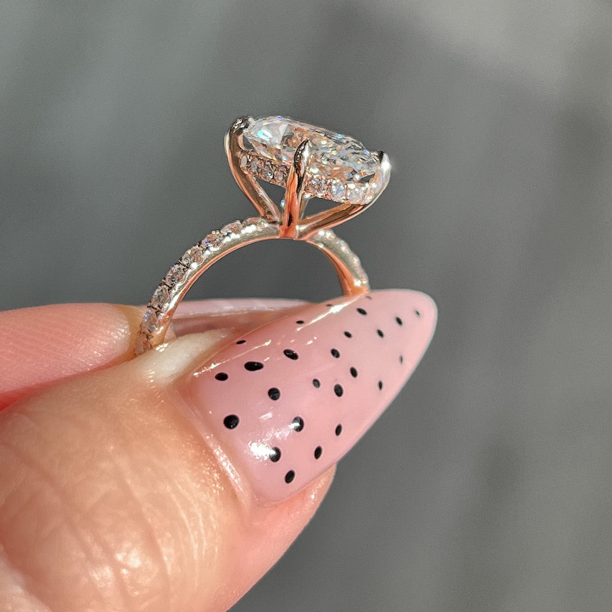 Stunning 3.50 CT Oval Moissanite Engagement Ring with Hidden Halo & Pave Design 2