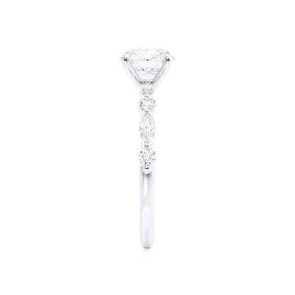 0.9 CT Oval Pave Lab Grown Diamond Engagement Ring