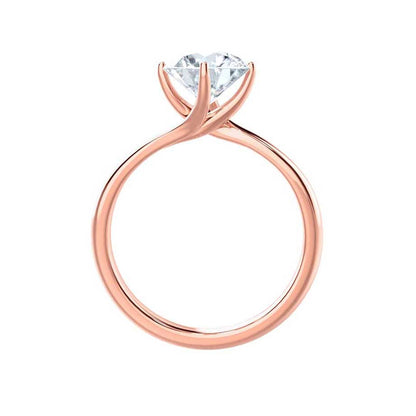 1.2 CT Round Solitaire Lab Grown Diamond Engagement Ring