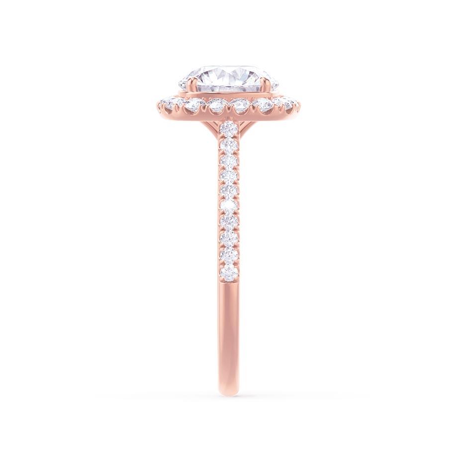 2.3 CT Elongated Cushion Halo & Pave Lab Grown Diamond Engagement Ring
