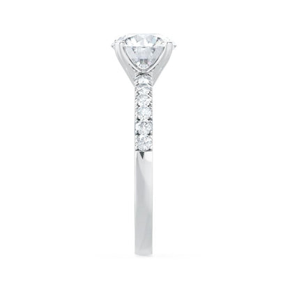 1.2 CT Round Pave Lab Grown Diamond Engagement Ring