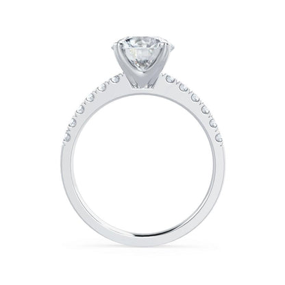 1 CT Round Pave Lab Grown Diamond Engagement Ring