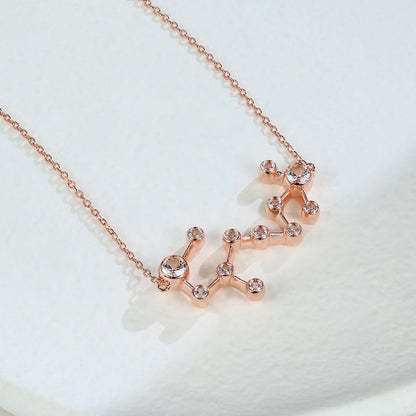 0.9 TCW Round Moissanite Scorpio-Zodiac Sign Necklace
