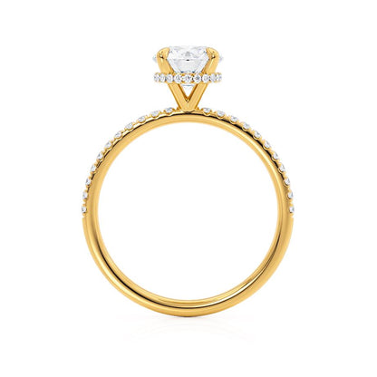 1 CT Round Pave Lab Grown Diamond Engagement Ring