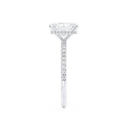 1.8 CT Radiant Pave Lab Grown Diamond Engagement Ring