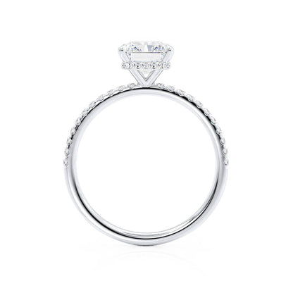 1.8 CT Radiant Pave Lab Grown Diamond Engagement Ring