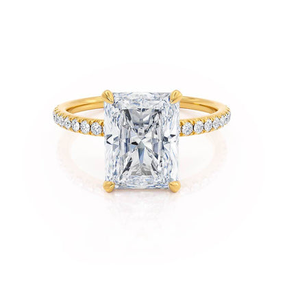 1.8 CT Radiant Pave Lab Grown Diamond Engagement Ring
