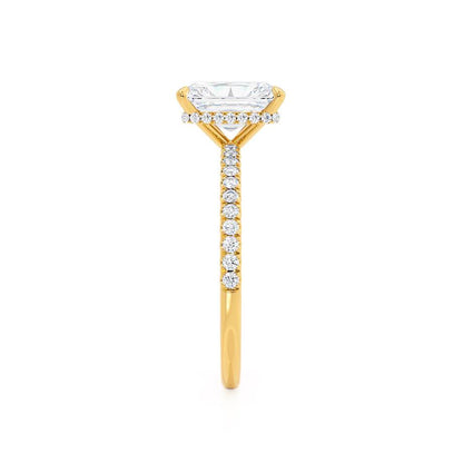 1.8 CT Radiant Pave Lab Grown Diamond Engagement Ring