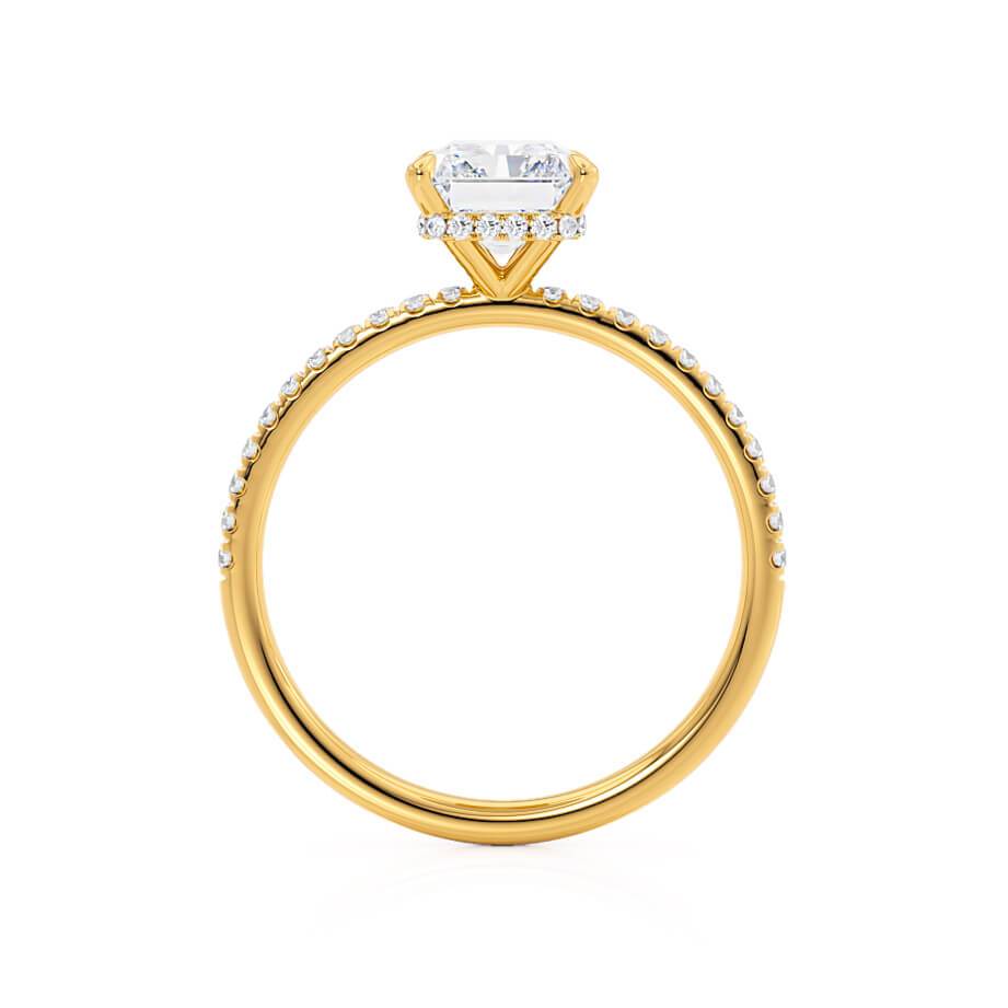 1.8 CT Radiant Pave Lab Grown Diamond Engagement Ring