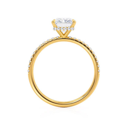1.8 CT Radiant Pave Lab Grown Diamond Engagement Ring