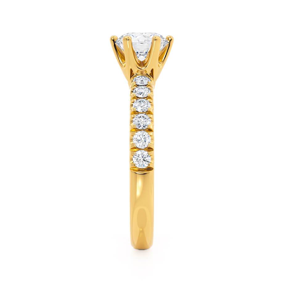 1.9 CT Round Pave Lab Grown Diamond Engagement Ring