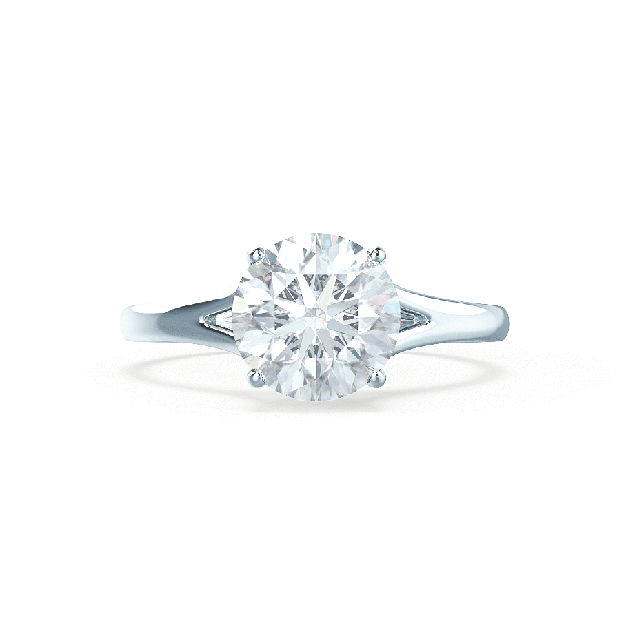 0.5 CT Round Solitaire Lab Grown Diamond Engagement Ring