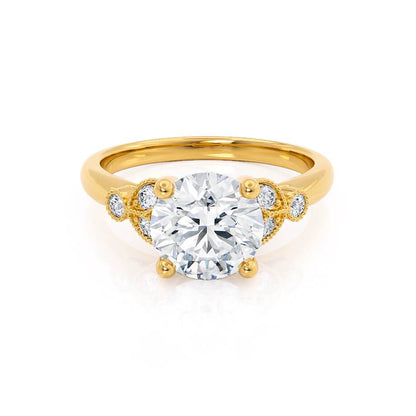 1.5 CT Round Cluster Lab Grown Diamond Engagement Ring