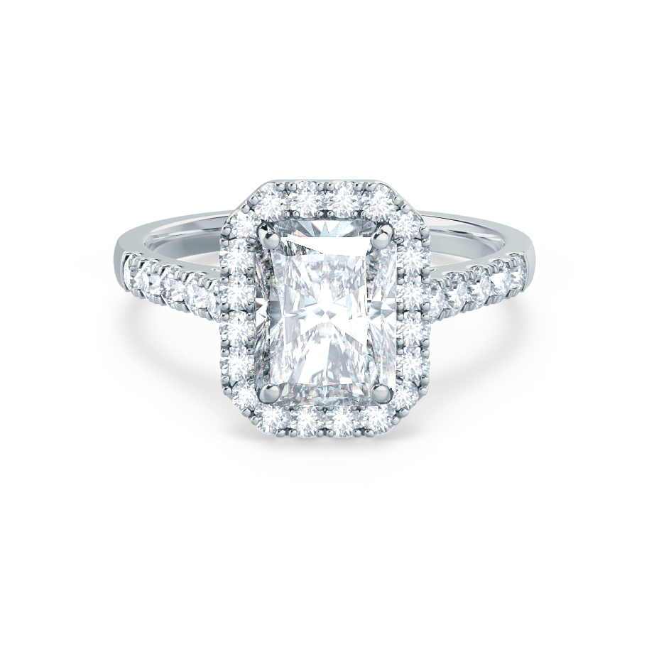 1.2 CT Radiant Halo & Pave Lab Grown Diamond Engagement Ring