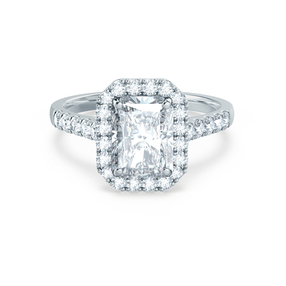 1.2 CT Radiant Halo & Pave Lab Grown Diamond Engagement Ring