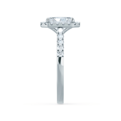 1.2 CT Radiant Halo & Pave Lab Grown Diamond Engagement Ring