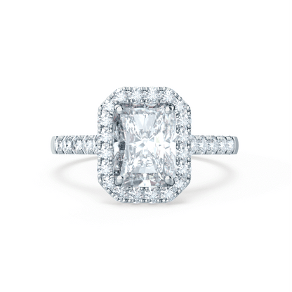 1.2 CT Radiant Halo & Pave Lab Grown Diamond Engagement Ring