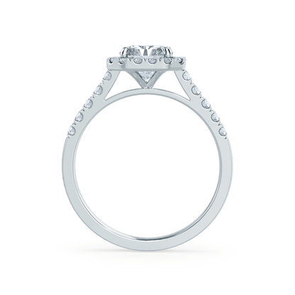 1.2 CT Radiant Halo & Pave Lab Grown Diamond Engagement Ring