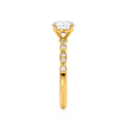 1 CT Round Pave Lab Grown Diamond Engagement Ring
