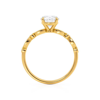 1 CT Round Pave Lab Grown Diamond Engagement Ring