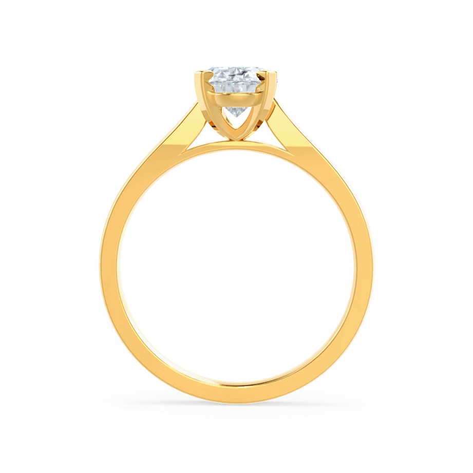 1.5 CT Oval Solitaire Lab Grown Diamond Engagement Ring