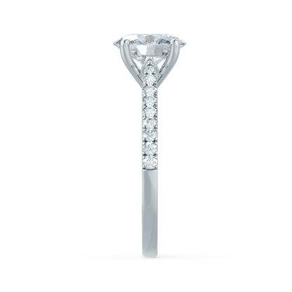 1.8 CT Oval Pave Lab Grown Diamond Engagement Ring