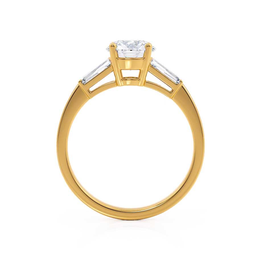 1.5 CT Round Three Stone Lab Grown Diamond Engagement Ring