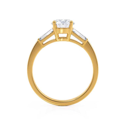 1.5 CT Round Three Stone Lab Grown Diamond Engagement Ring