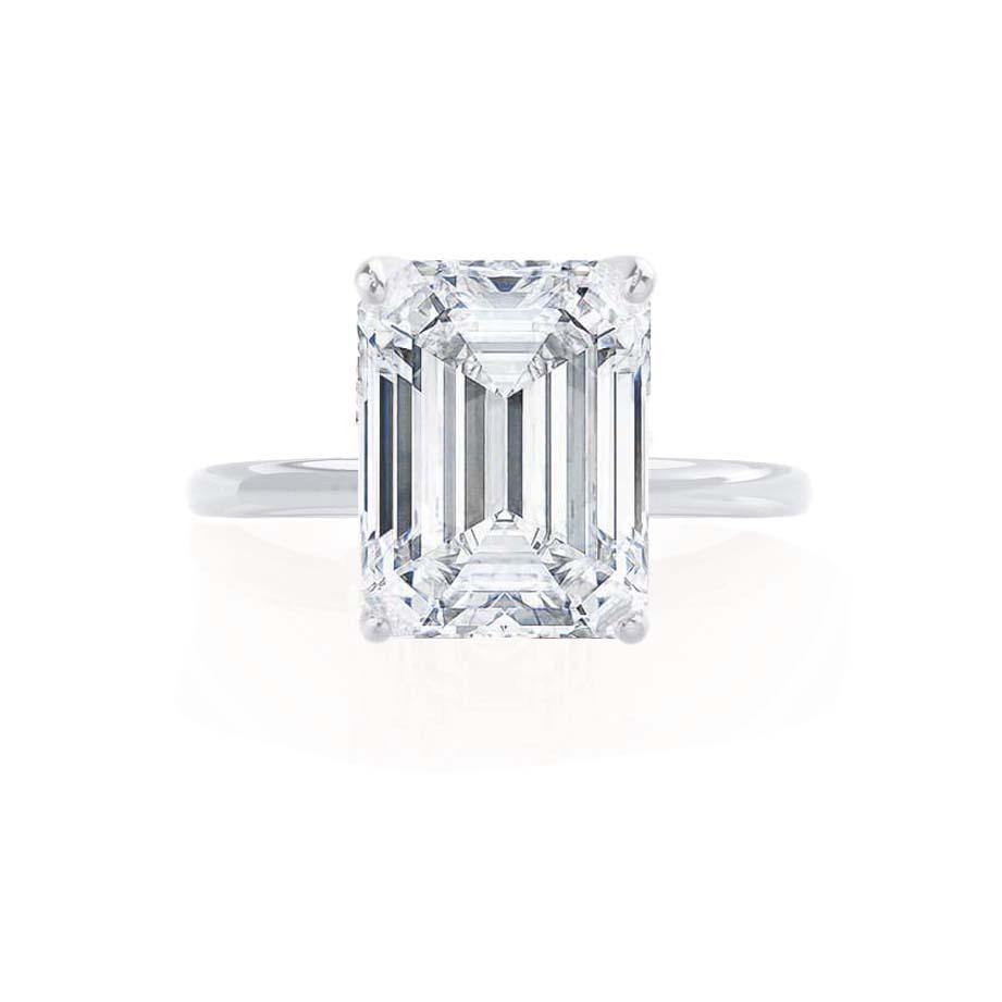 1.01 CT Emerald Solitaire Lab Grown Diamond Engagement Ring