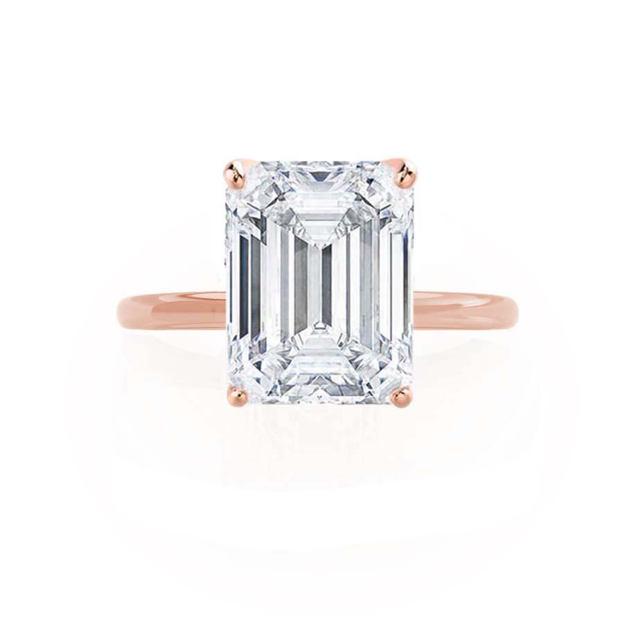 1.01 CT Emerald Solitaire Lab Grown Diamond Engagement Ring