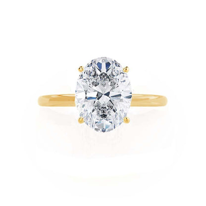 1.5 CT Oval Solitaire Lab Grown Diamond Engagement Ring