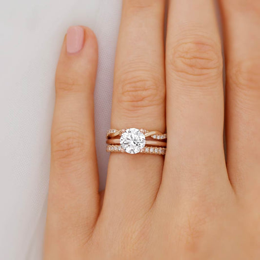 1.2 CT Round Solitaire Lab Grown Diamond Engagement Ring