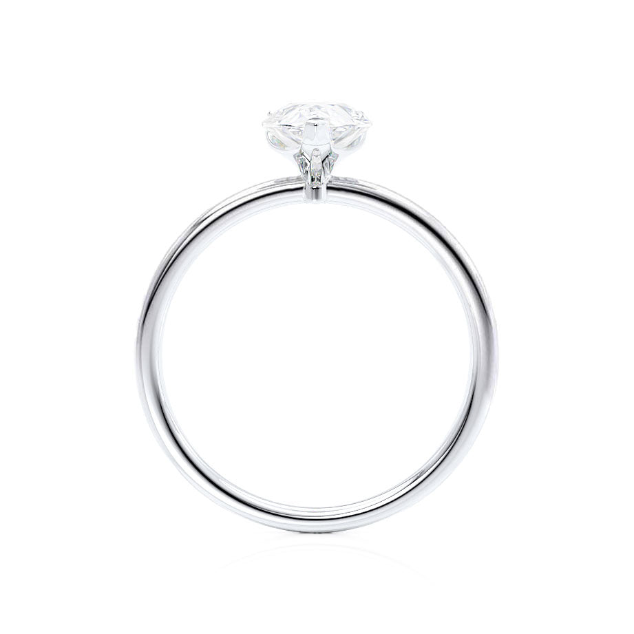 0.94 CT Pear Solitaire Lab Grown Diamond Engagement Ring
