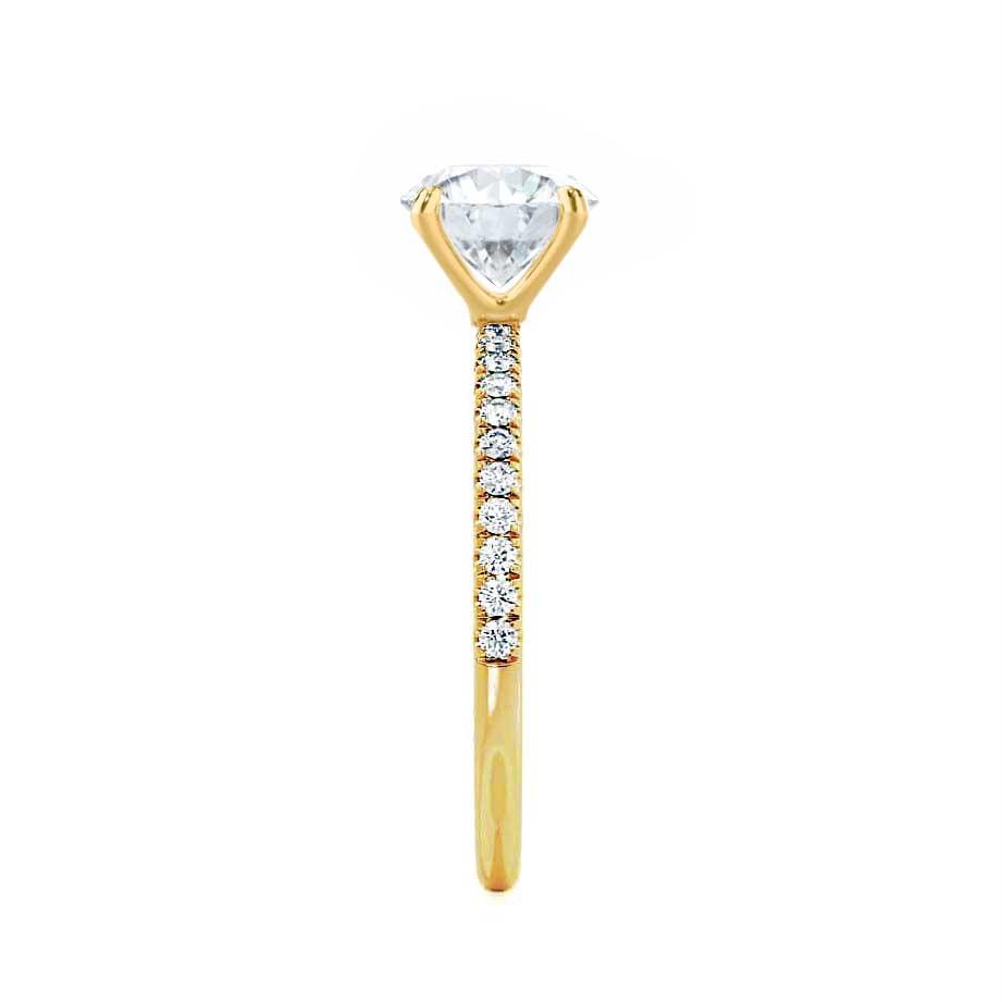 1.2 CT Radiant Pave Lab Grown Diamond Engagement Ring