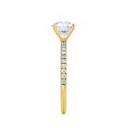 1.2 CT Radiant Pave Lab Grown Diamond Engagement Ring