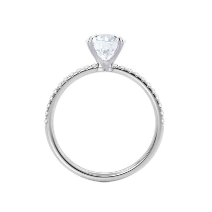 1.2 CT Radiant Pave Lab Grown Diamond Engagement Ring