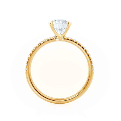 1.2 CT Radiant Pave Lab Grown Diamond Engagement Ring