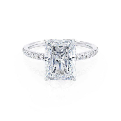 1.2 CT Radiant Pave Lab Grown Diamond Engagement Ring