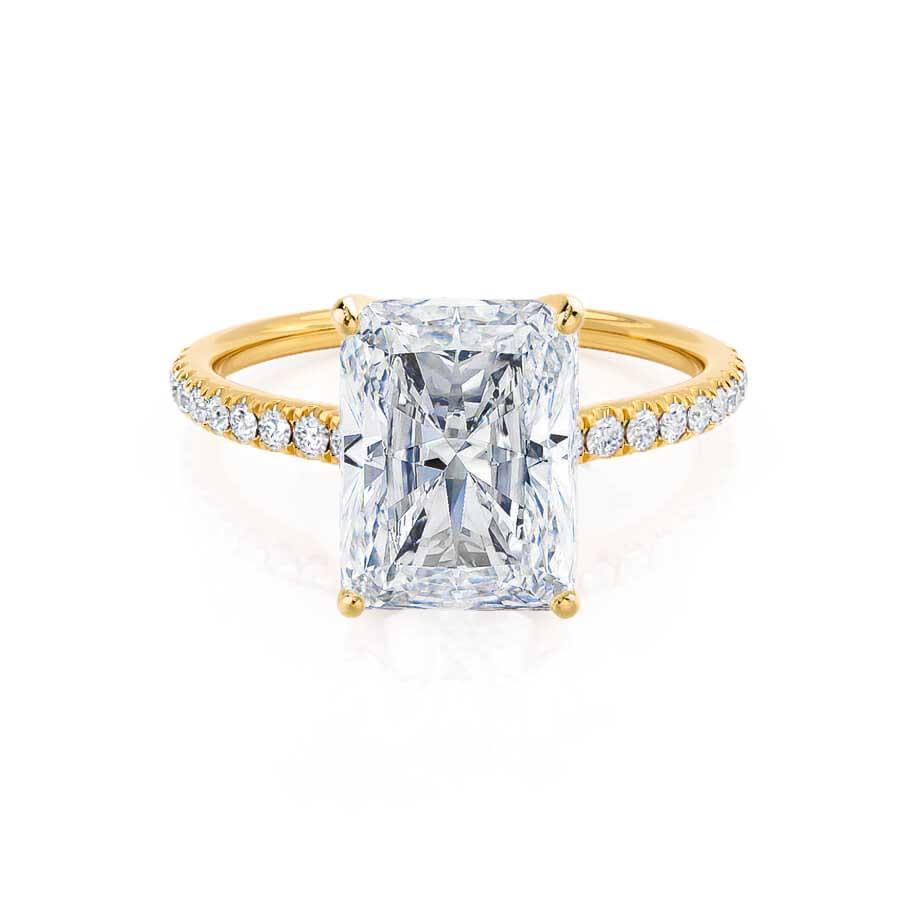 1.2 CT Radiant Pave Lab Grown Diamond Engagement Ring