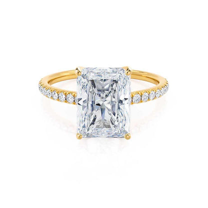 1.2 CT Radiant Pave Lab Grown Diamond Engagement Ring