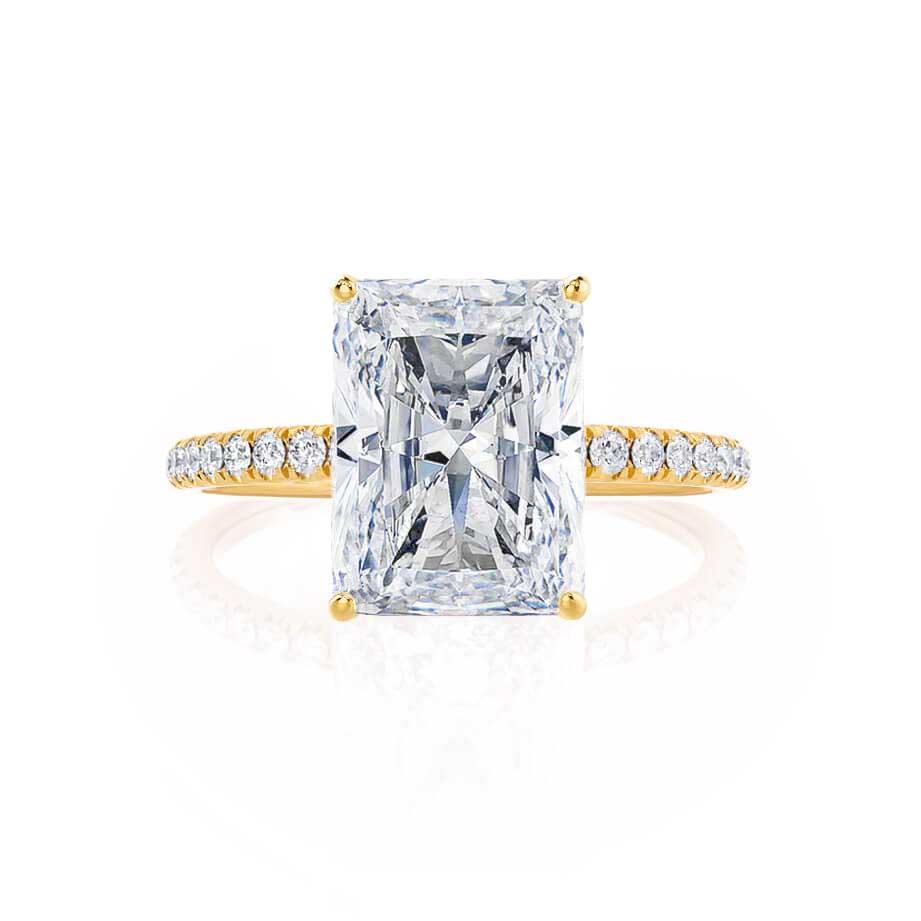 1.2 CT Radiant Pave Lab Grown Diamond Engagement Ring