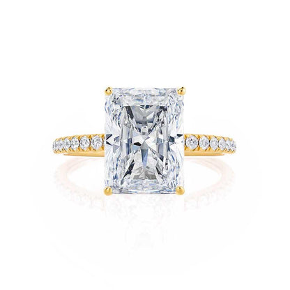 1.2 CT Radiant Pave Lab Grown Diamond Engagement Ring