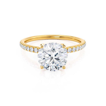 1.5 CT Round Pave Lab Grown Diamond Engagement Ring