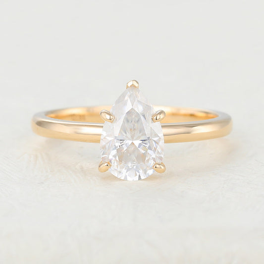1.5 CT Pear Solitaire Lab-Grown Diamond Engagement Ring
