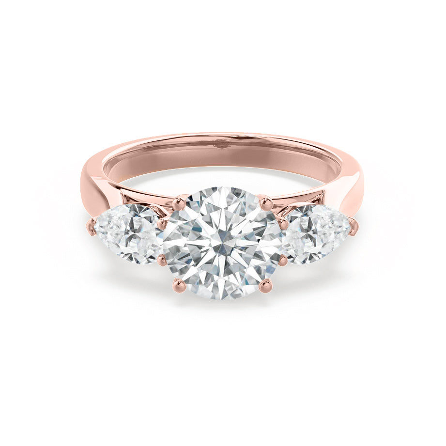 1.5 CT Round Pave Lab Grown Diamond Engagement Ring