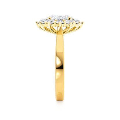 2.1 CT Oval Halo Lab Grown Diamond Engagement Ring