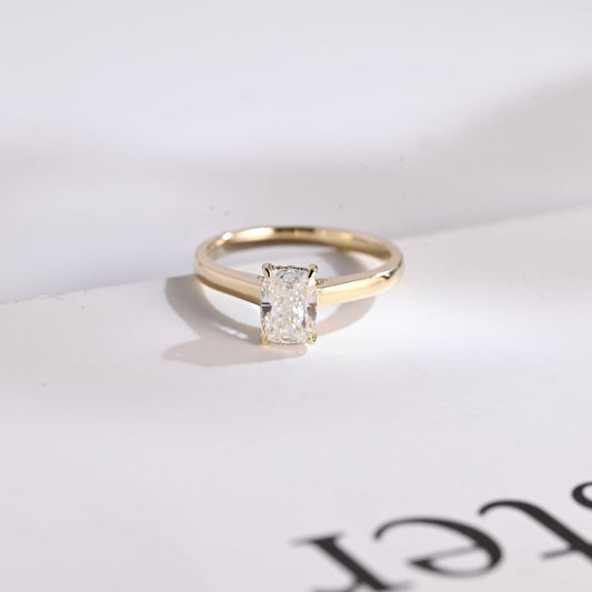 Stunning 1.5 - 2.5 CT Cushion Moissanite Engagement Ring with Hidden Halo Design 1